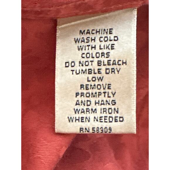 INVESTMENTS Gold Fall Rust Safari Print Business Office Casual Blouse 20W - Picture 11 of 16